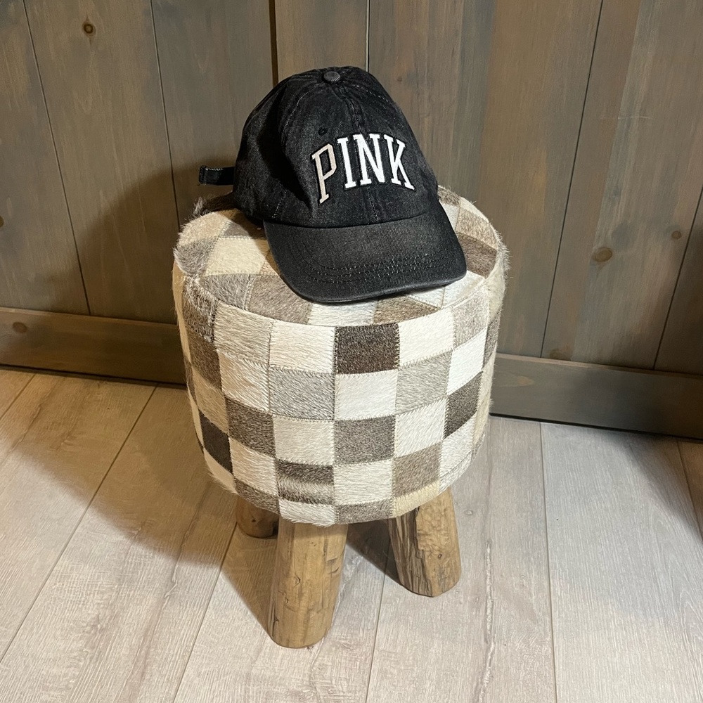 PINK Black Demin Cap